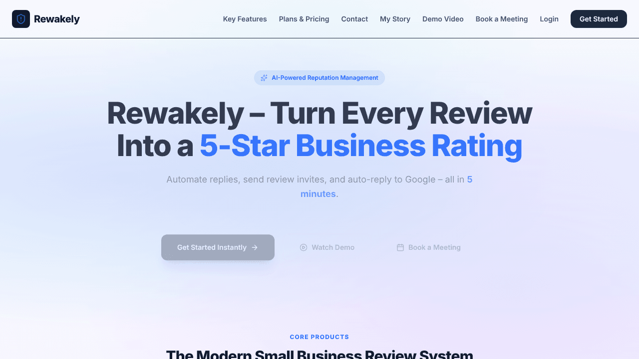 Rewakely website screenshot