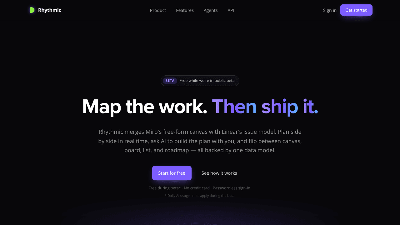 Rhythmic website screenshot