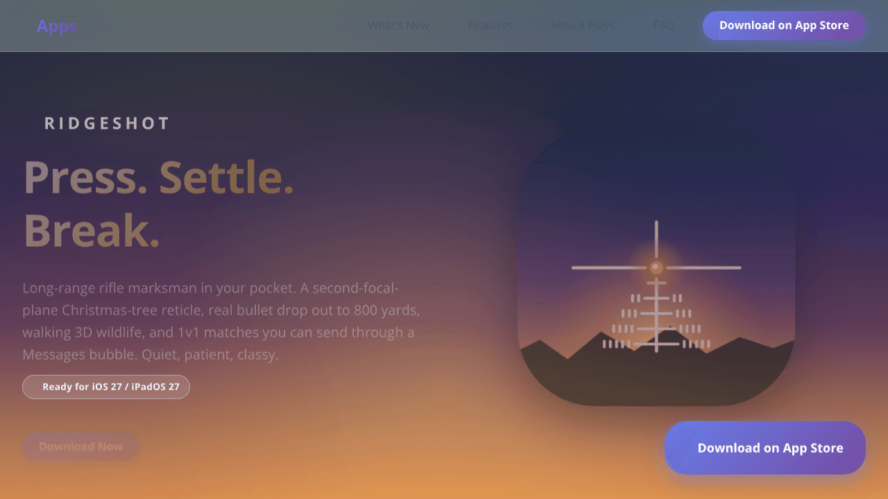 Ridgeshot website screenshot