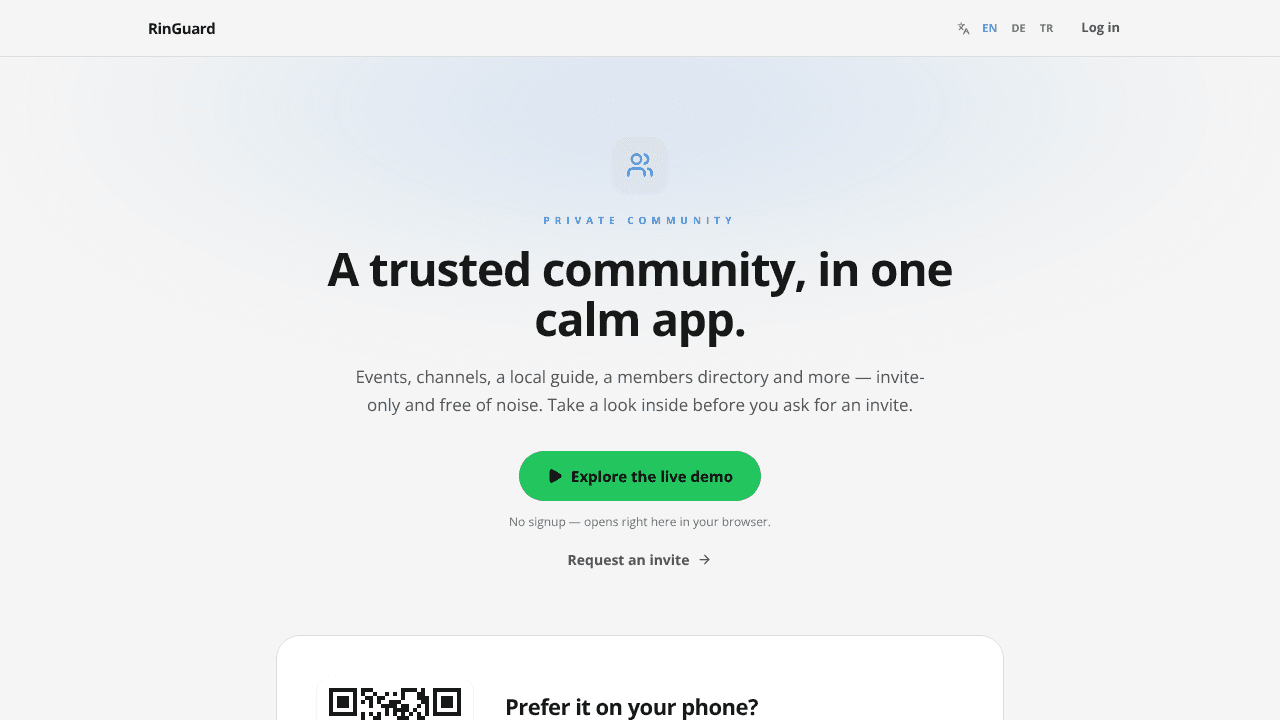 RinGuard website screenshot