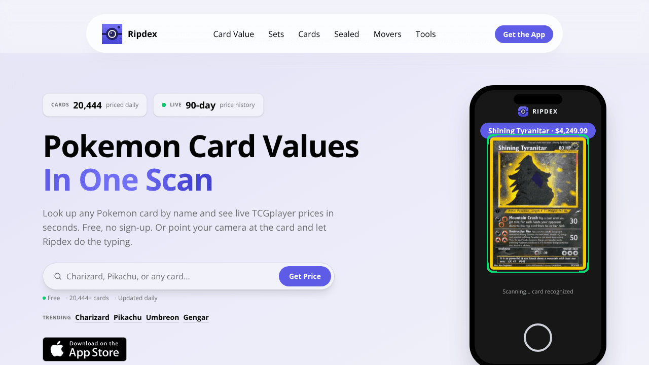 Ripdex website screenshot