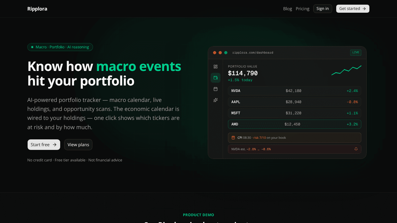 Ripplora website screenshot