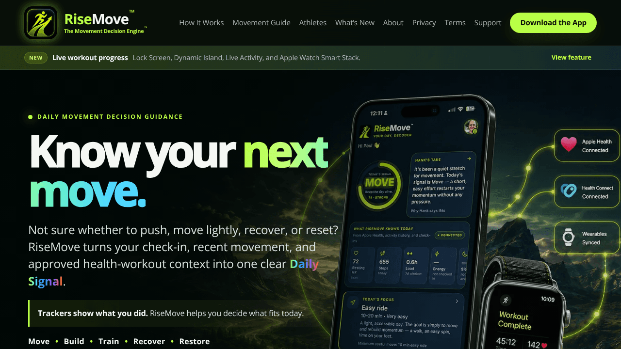 RiseMove™ website screenshot