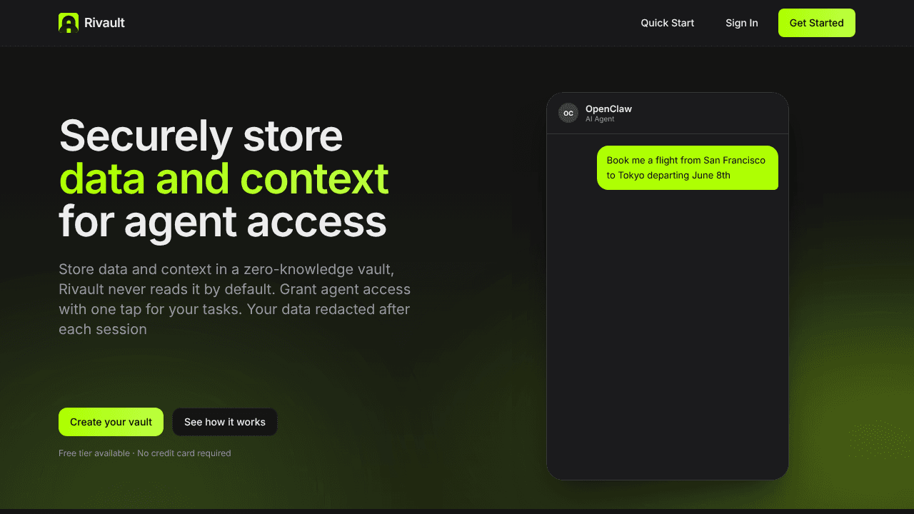 Rivault website screenshot