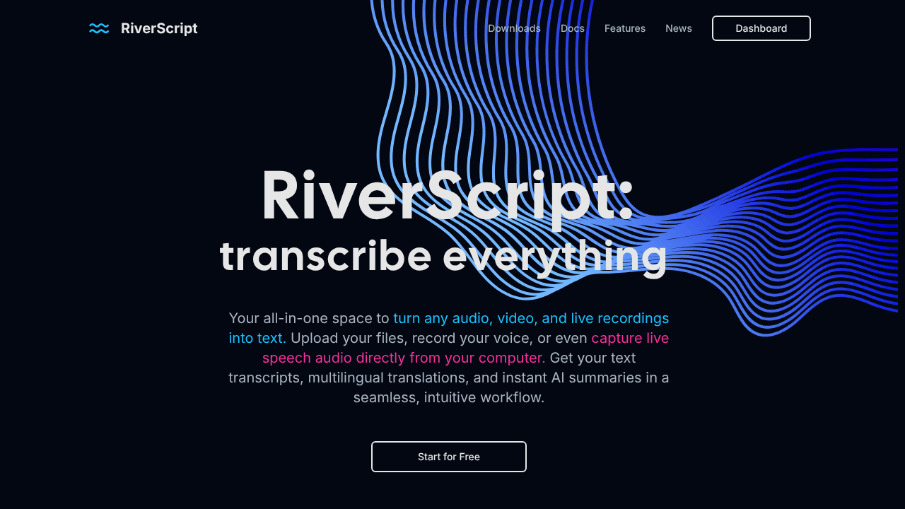 RiverScript website screenshot