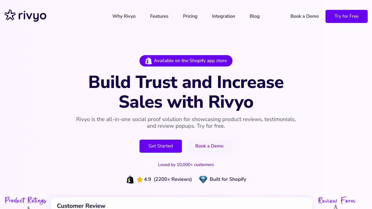 Rivyo: Reviews & Loyalty