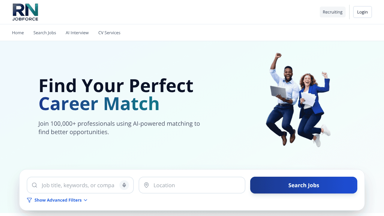 RN JOBFORCE website screenshot