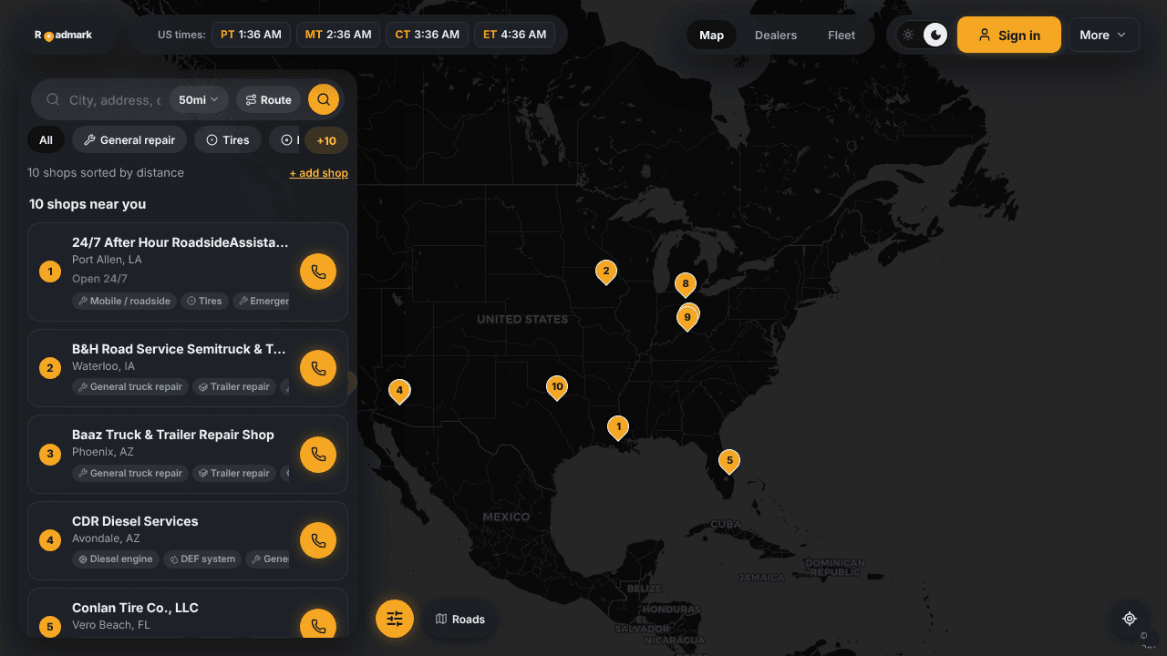 Roadmark website screenshot