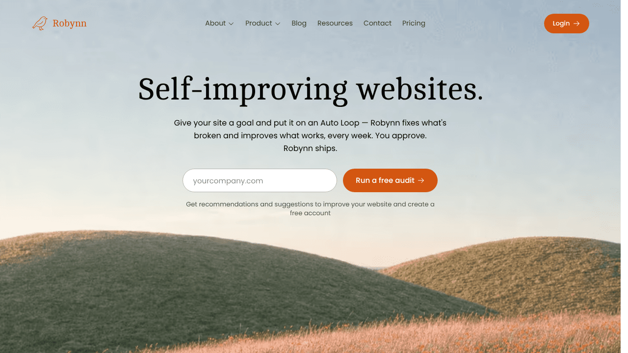 Robynn AI website screenshot