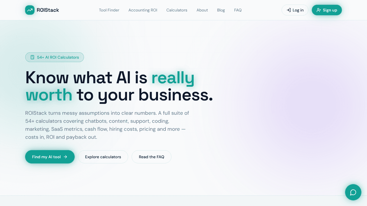 ROIStack website screenshot