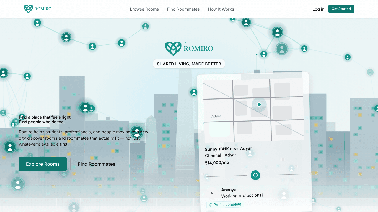 Romiro website screenshot