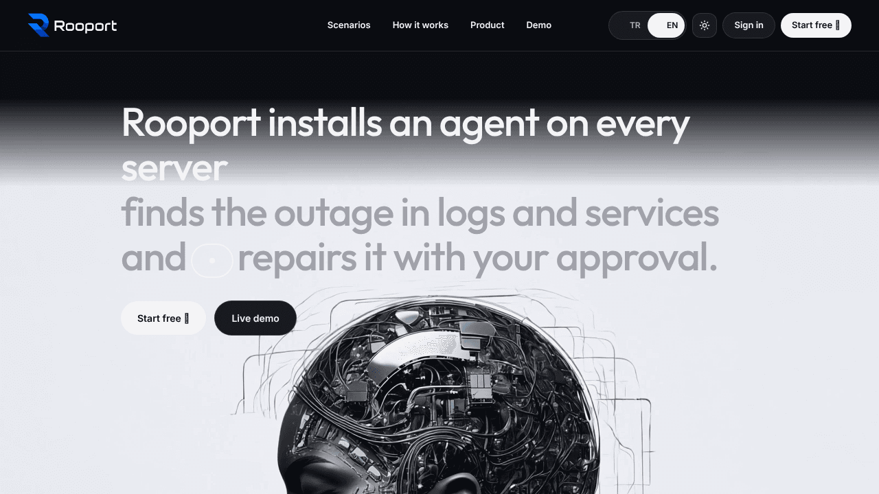 Rooport website screenshot
