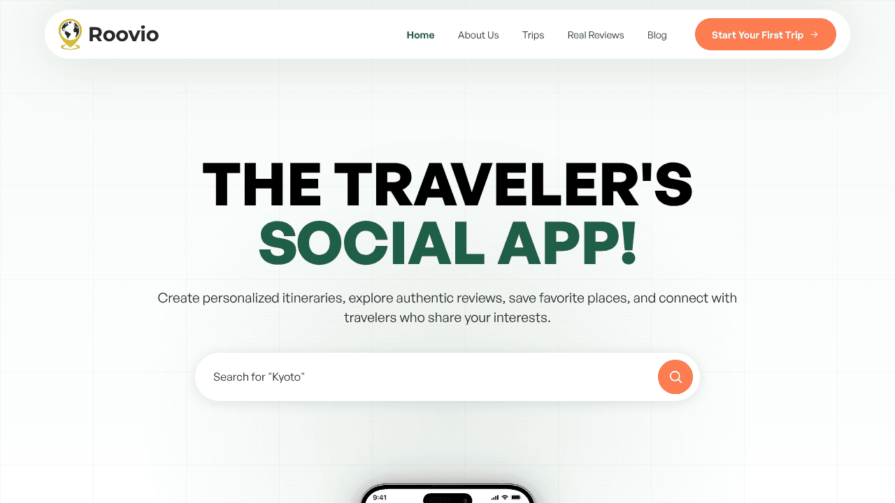 Roovio website screenshot