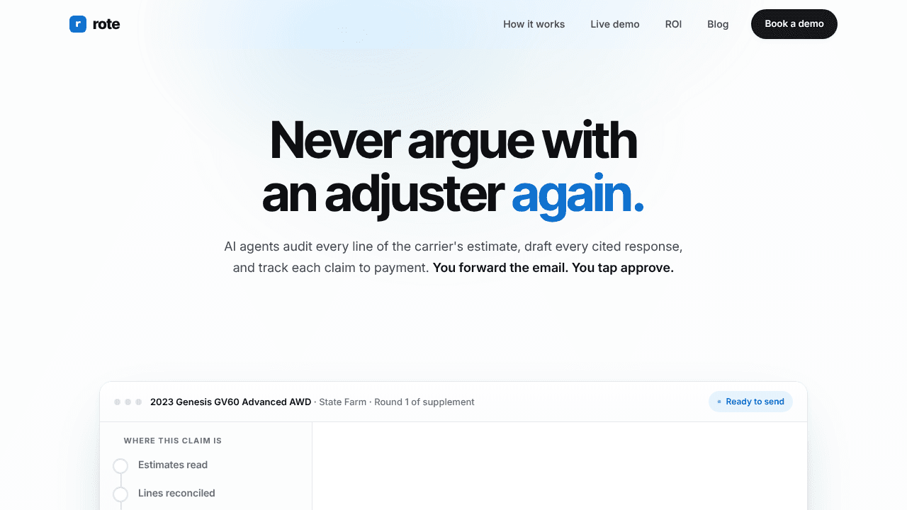 Rote website screenshot