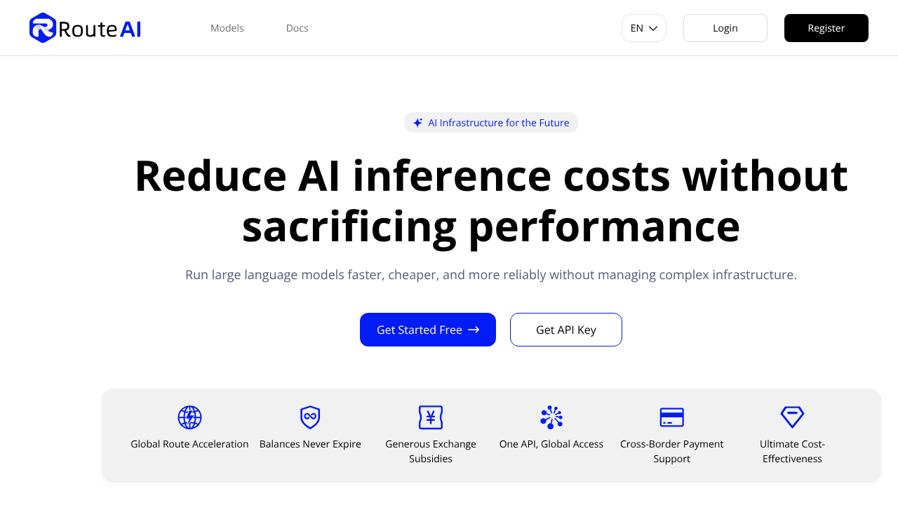 RouteAI website screenshot