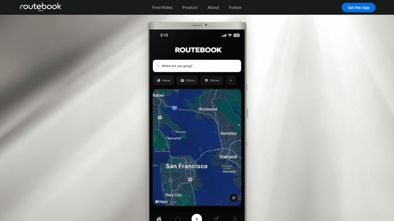 RouteBook website screenshot
