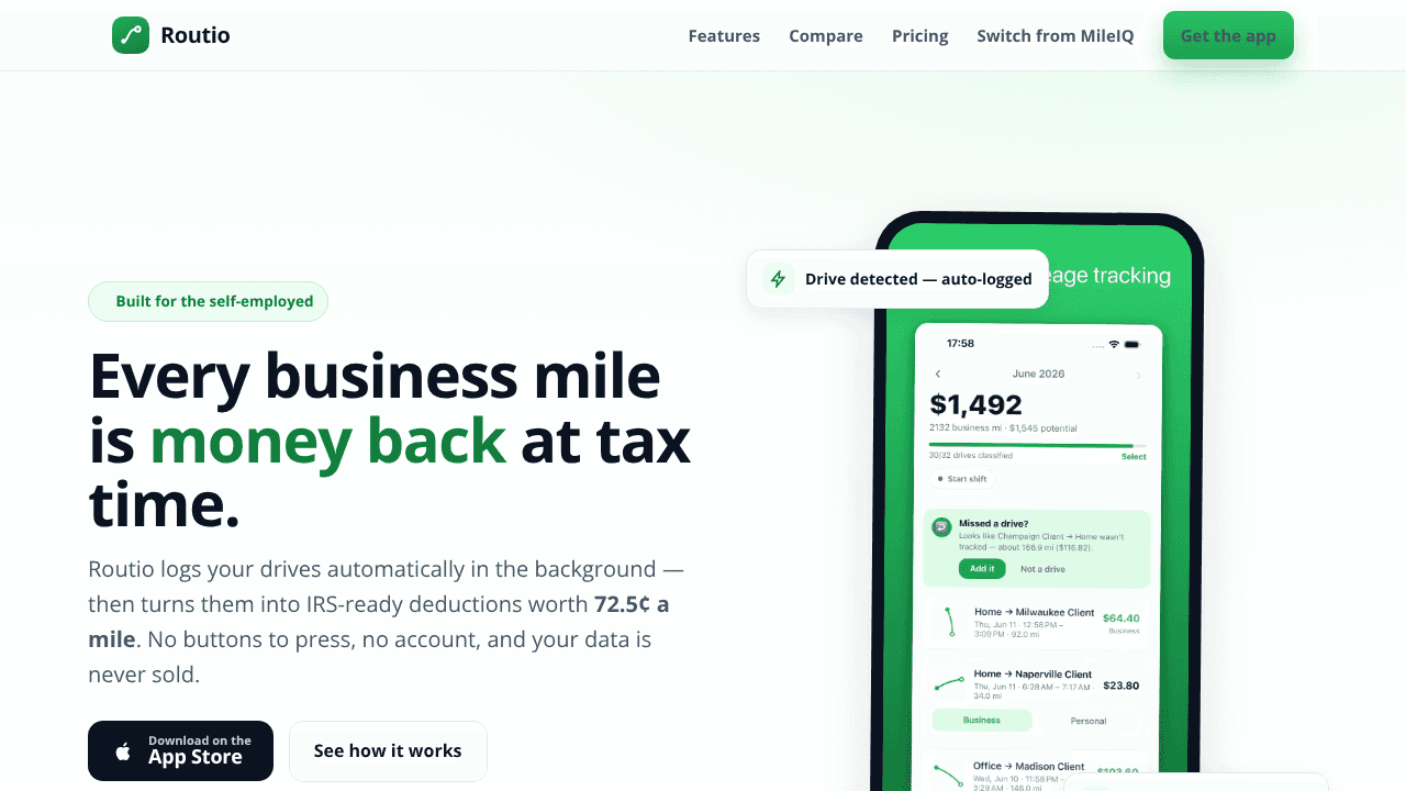 Routio website screenshot