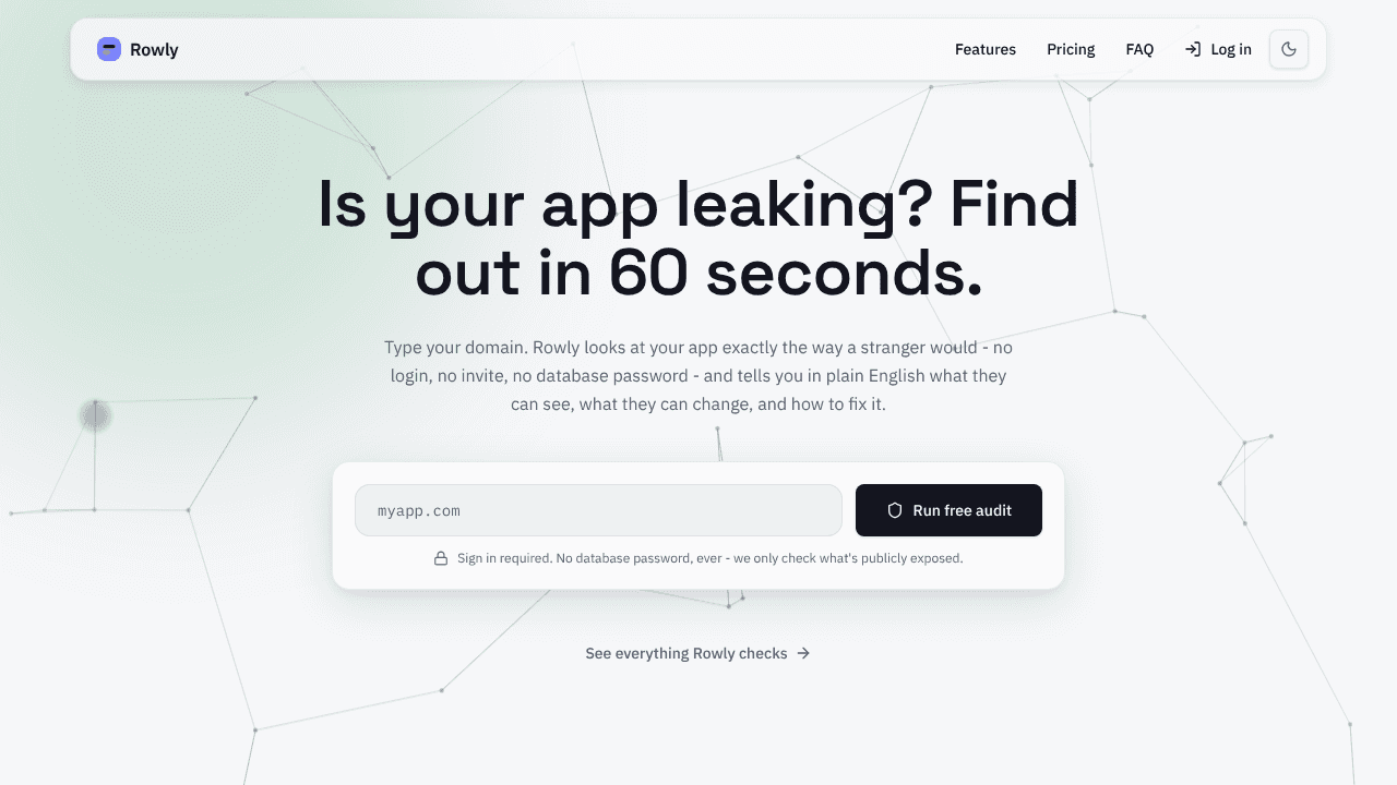 Rowly website screenshot