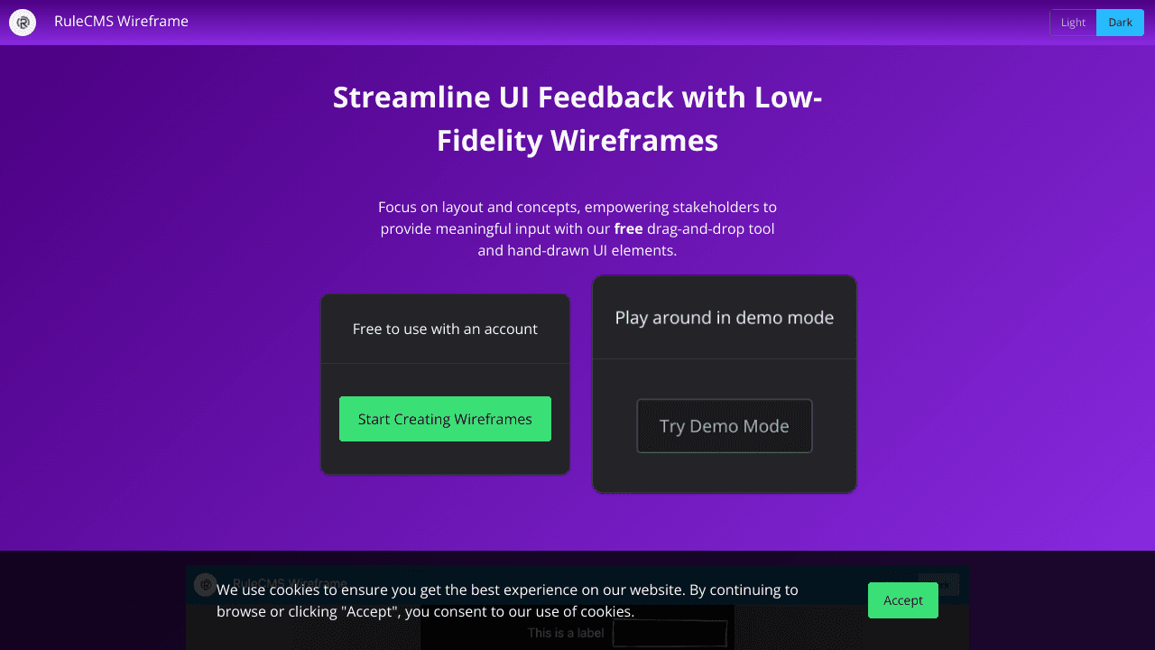 RuleCMS Wireframe