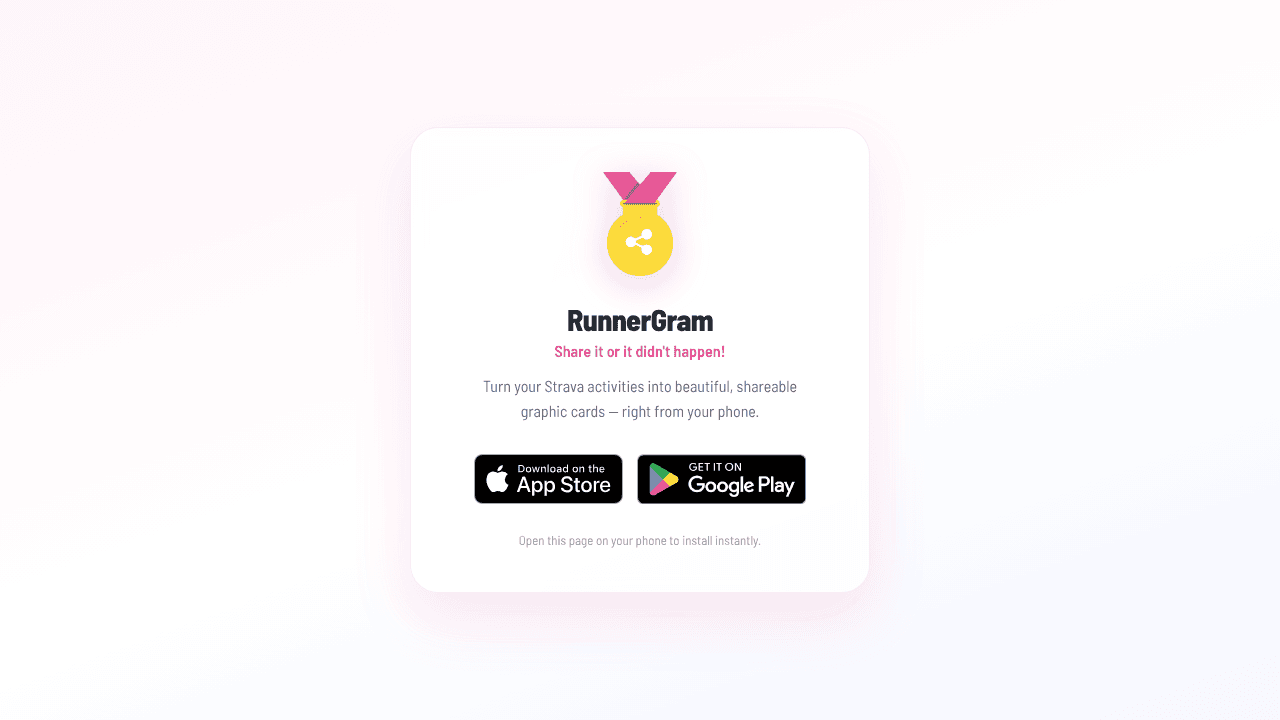 Runnergram website screenshot