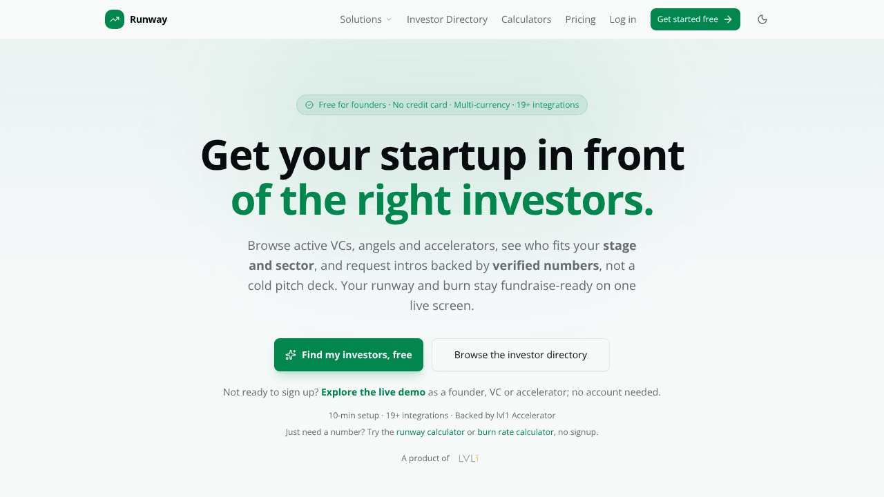 Runway website screenshot
