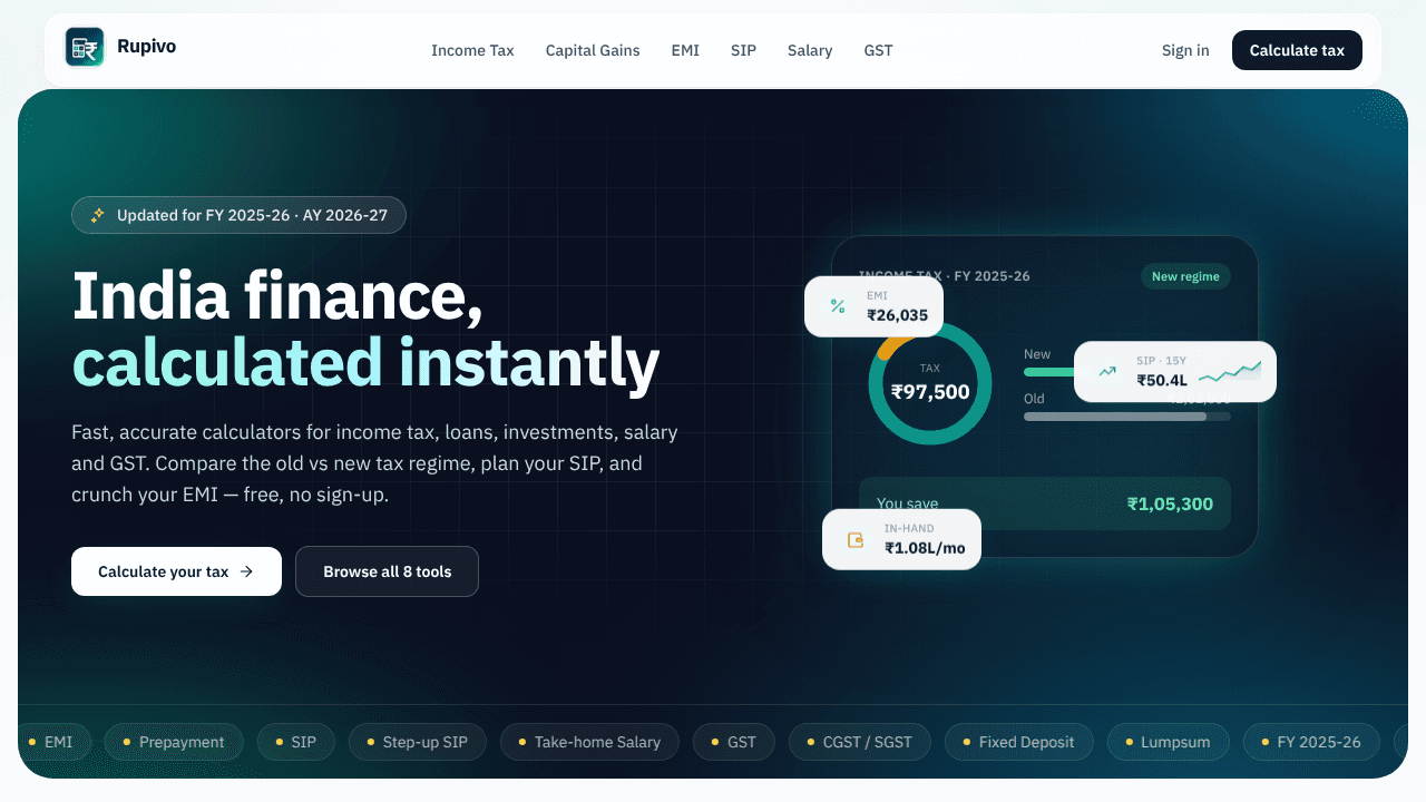 Rupivo website screenshot