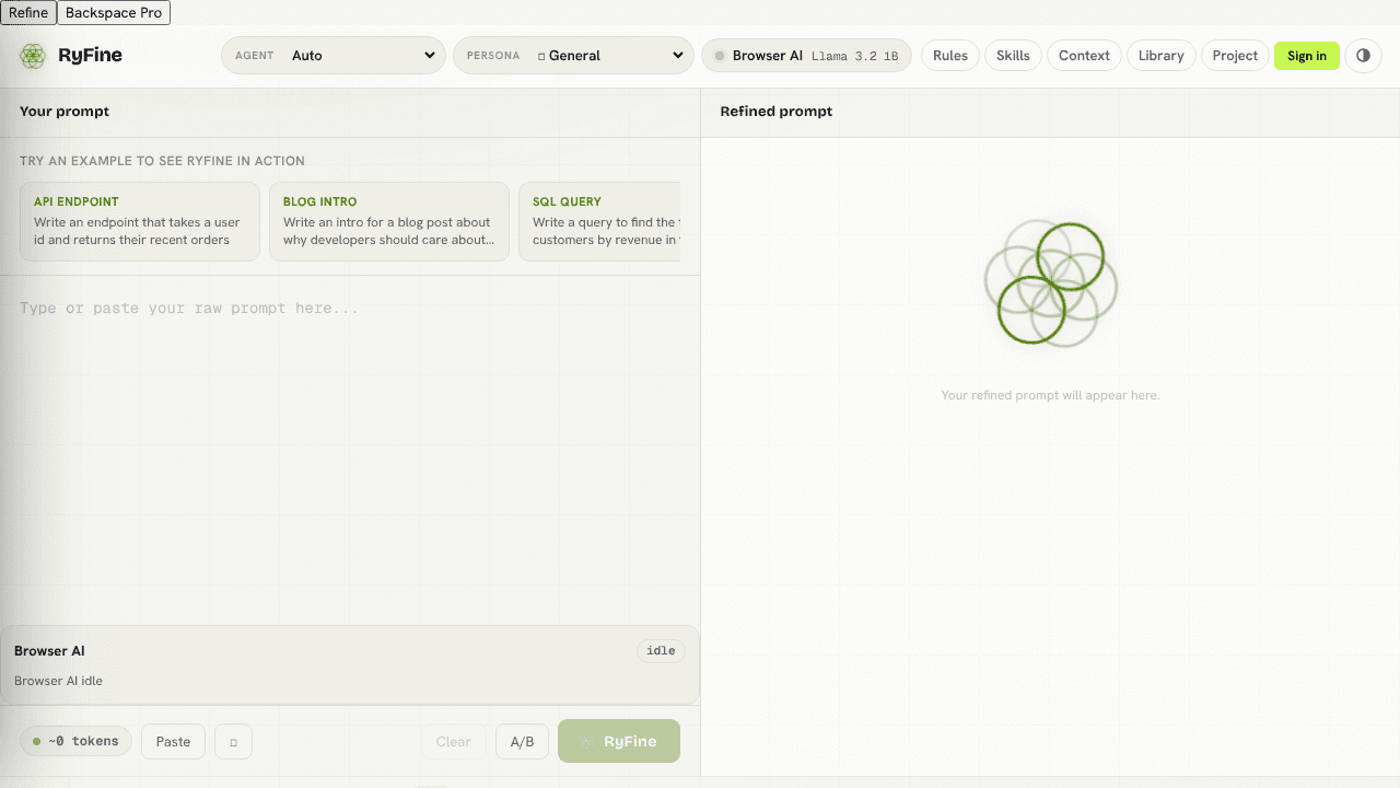 RyFine website screenshot