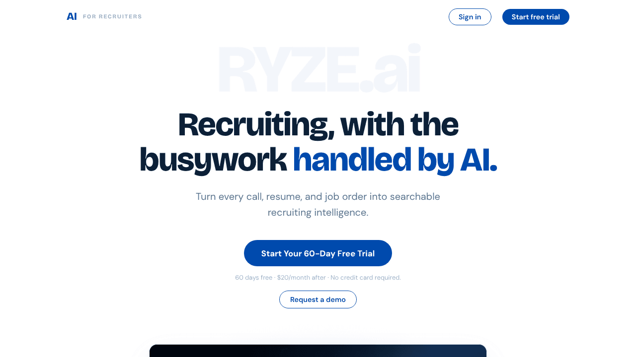RYZE.ai website screenshot