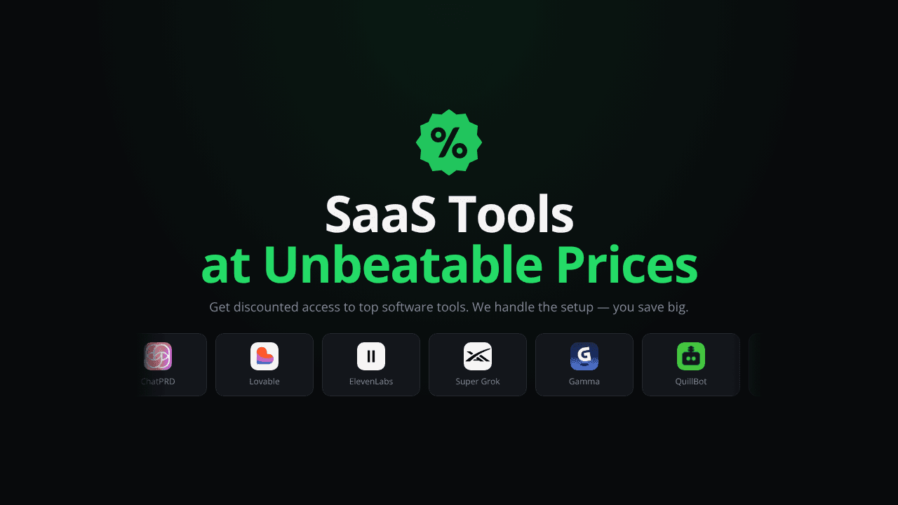 SaaS Discount Codes website screenshot