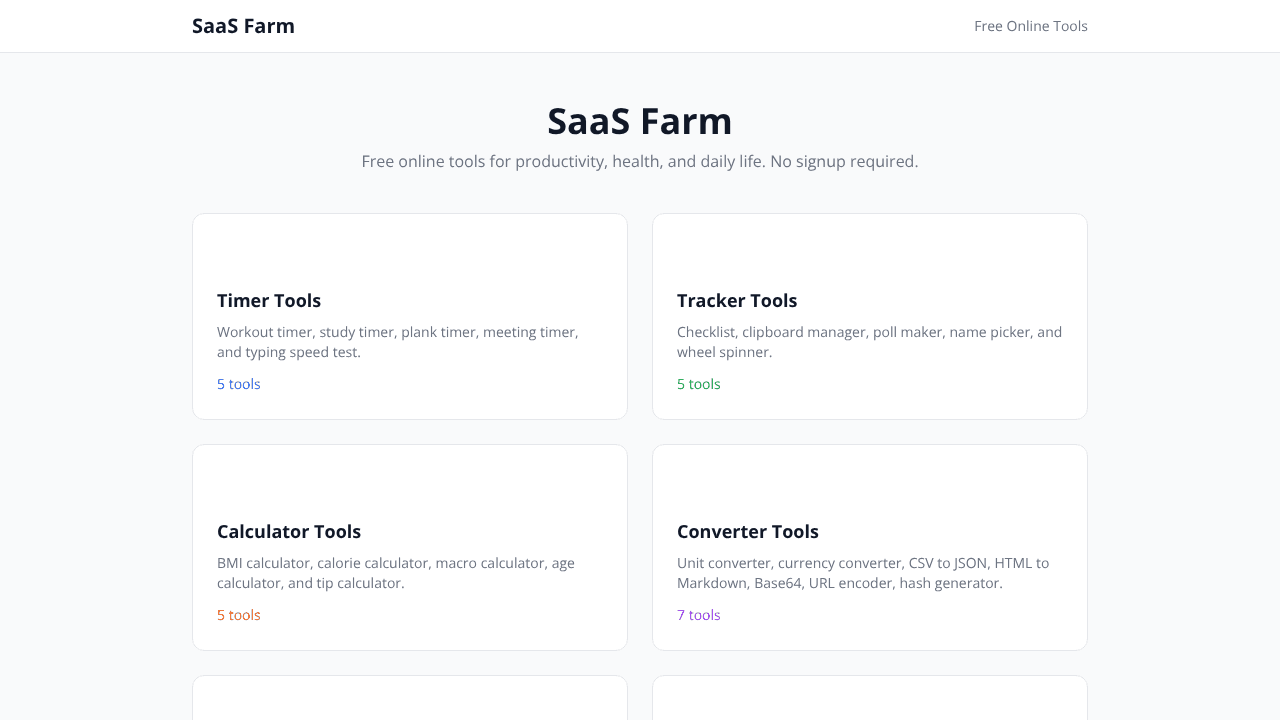 SaaS Farm website screenshot