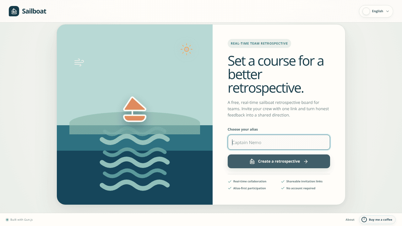 Sailboat website screenshot
