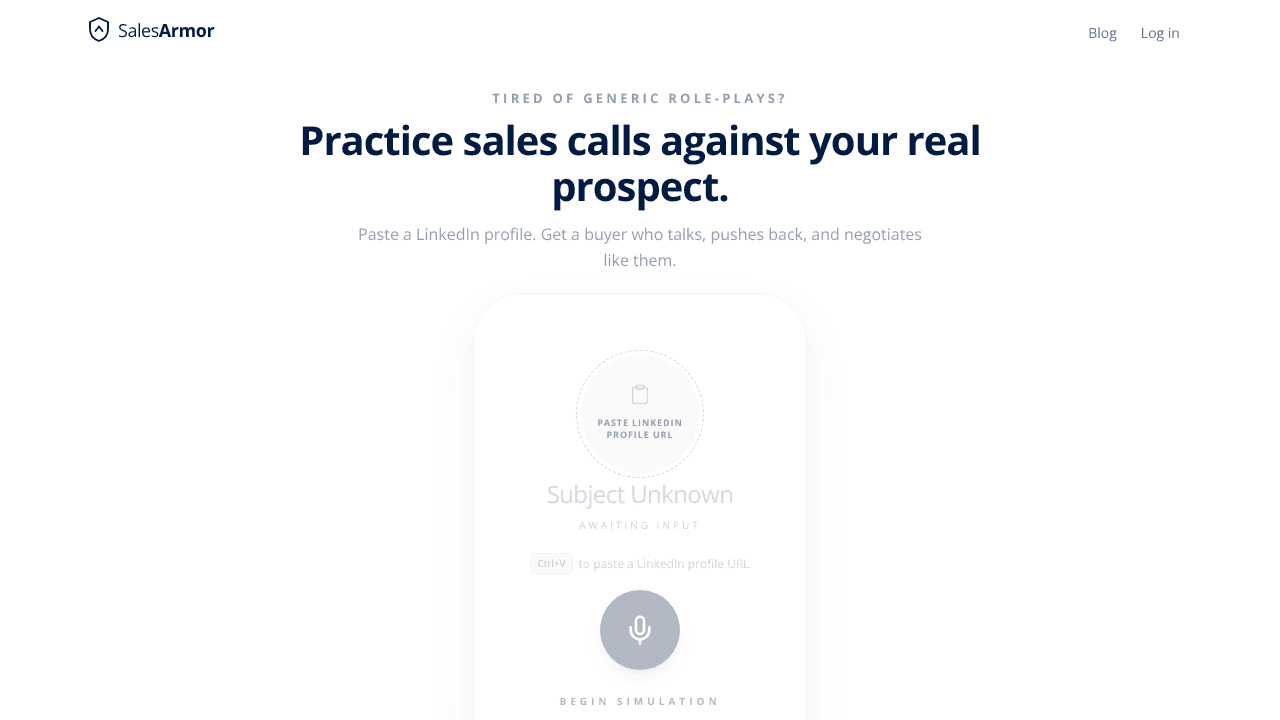SalesArmor website screenshot