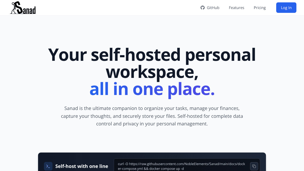 Sanad website screenshot