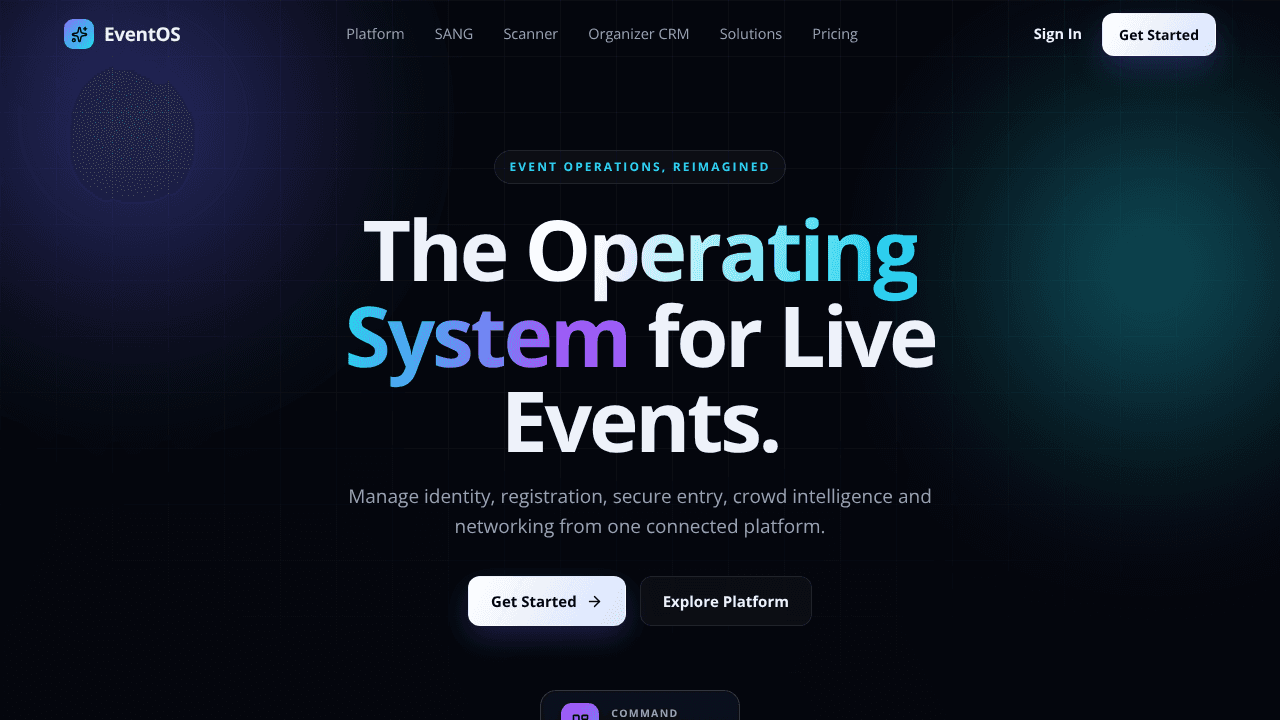 Sang website screenshot