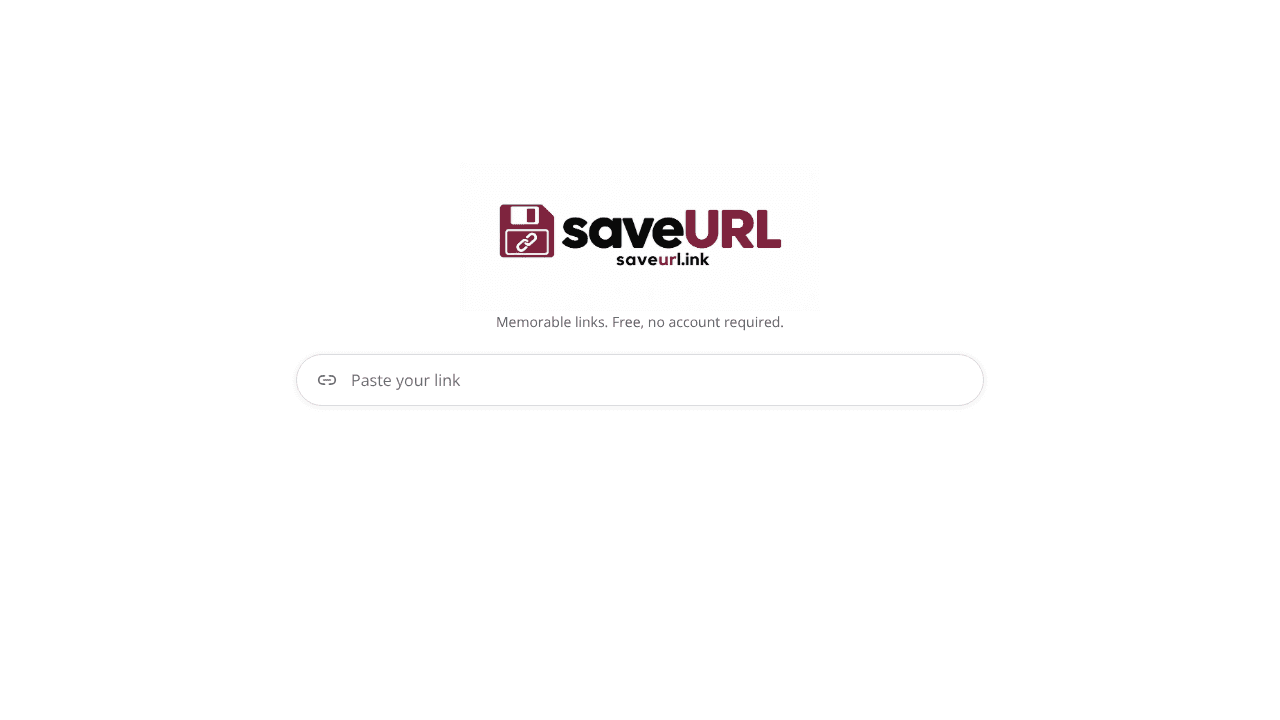 SaveURL — Save Links Without an Account website screenshot