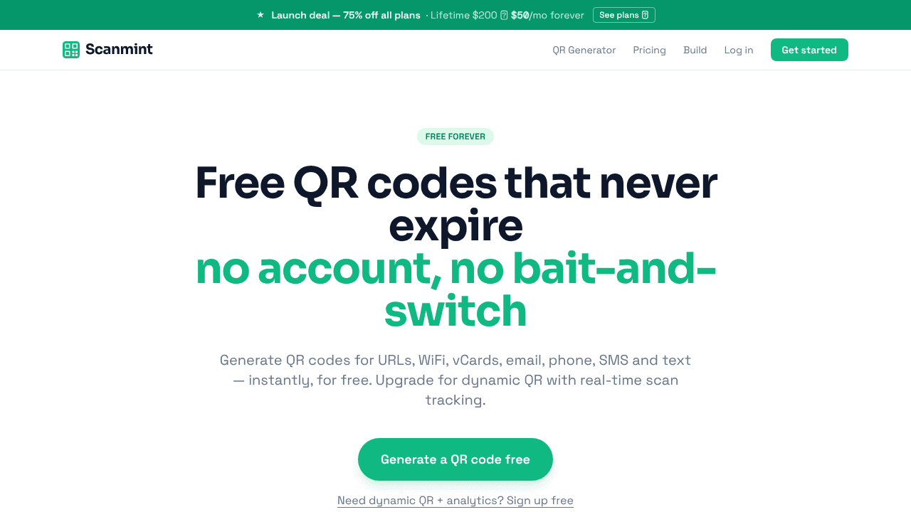 Scanmint website screenshot