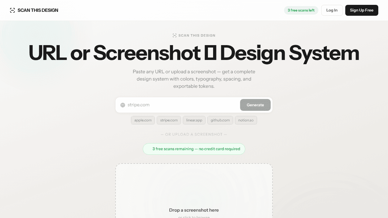ScanthisDesign.com website screenshot