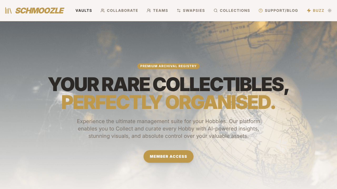 Schmoozle website screenshot