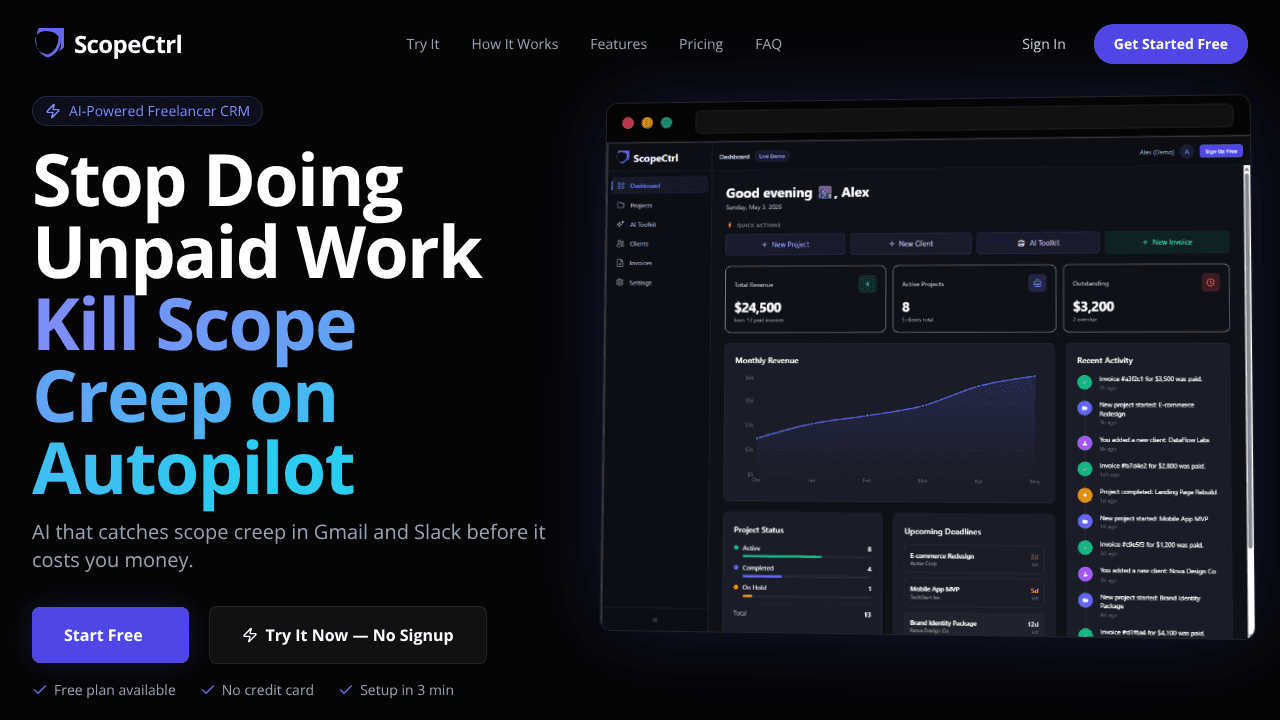 ScopeCtrl website screenshot