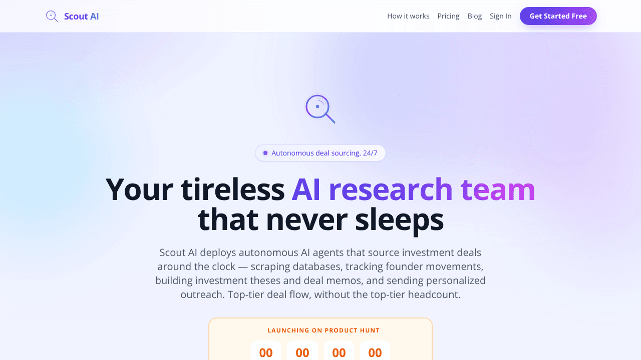Scout AI website screenshot