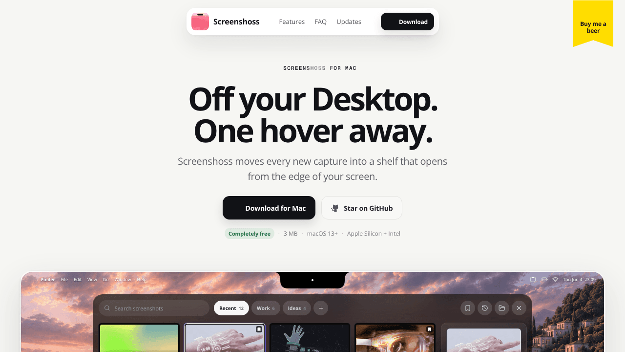 Screenshoss website screenshot