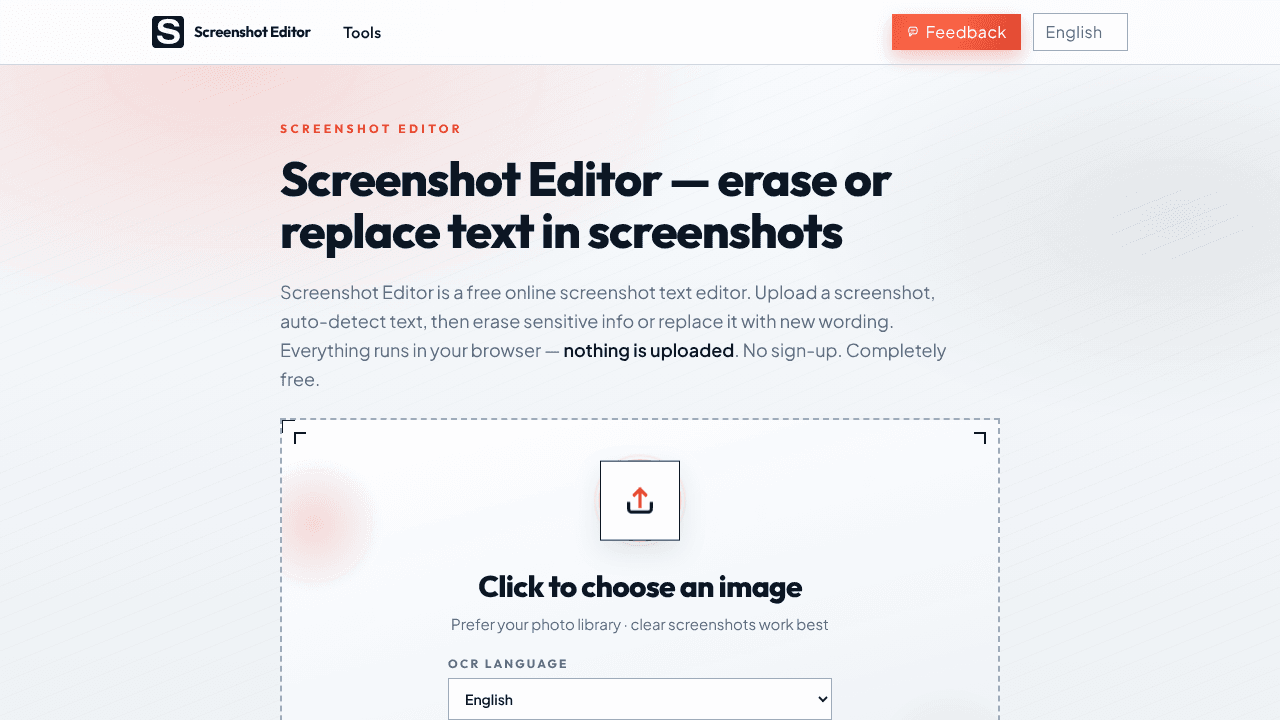 Screenshot Editor website screenshot
