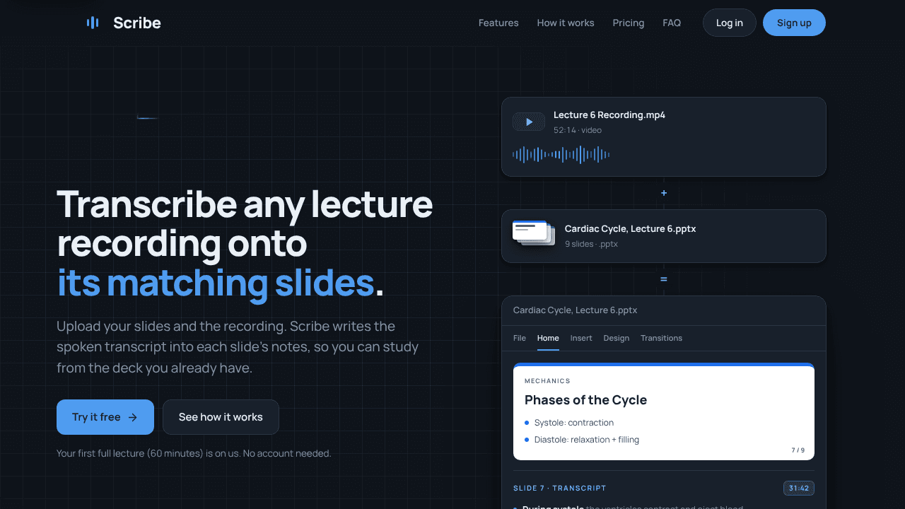 Scribe website screenshot
