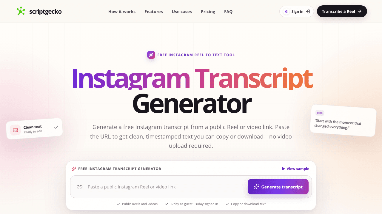 ScriptGecko website screenshot