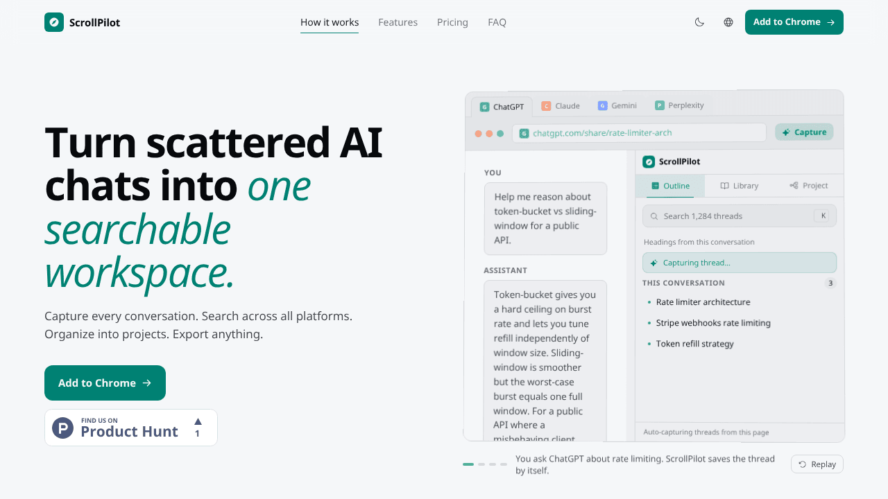 ScrollPilot website screenshot