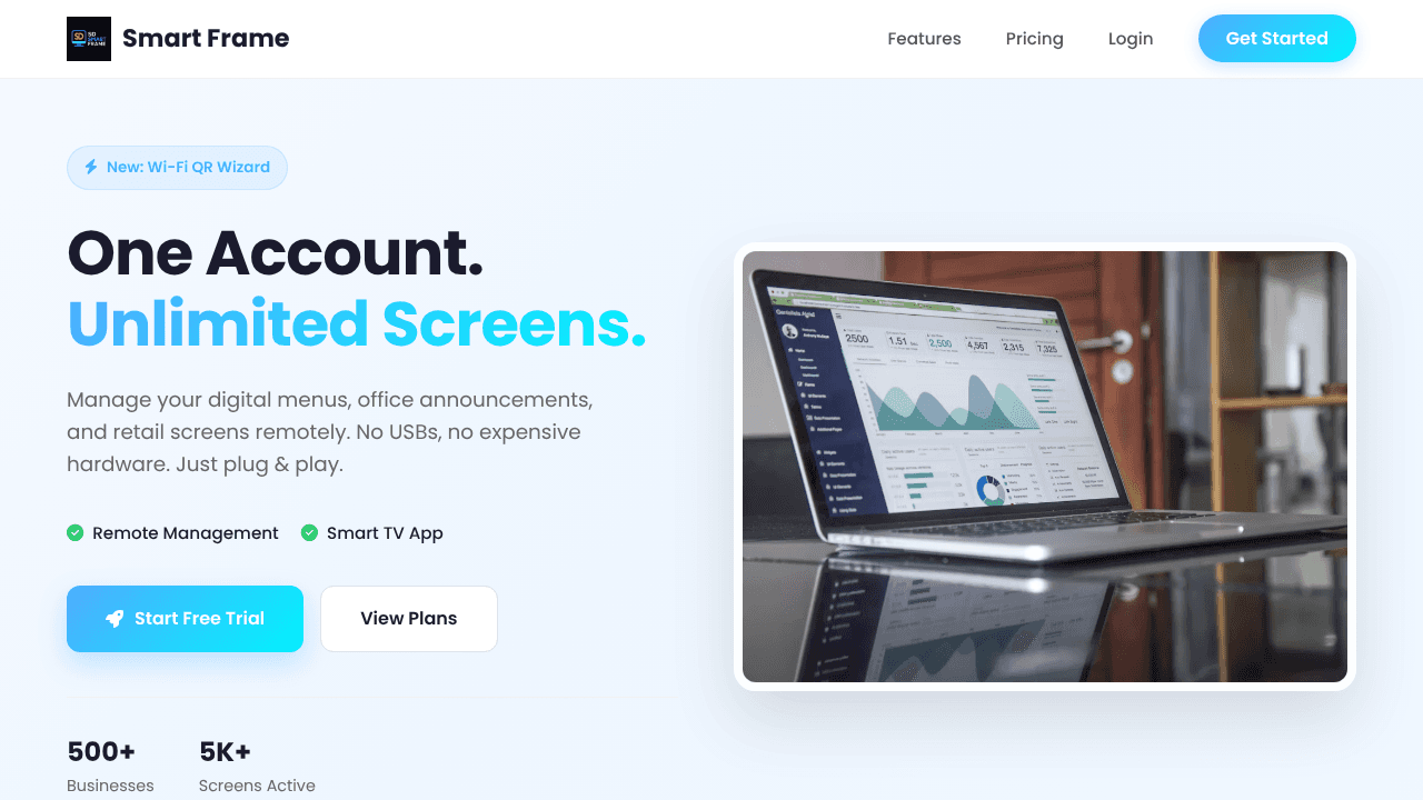 SD Smart Frame website screenshot