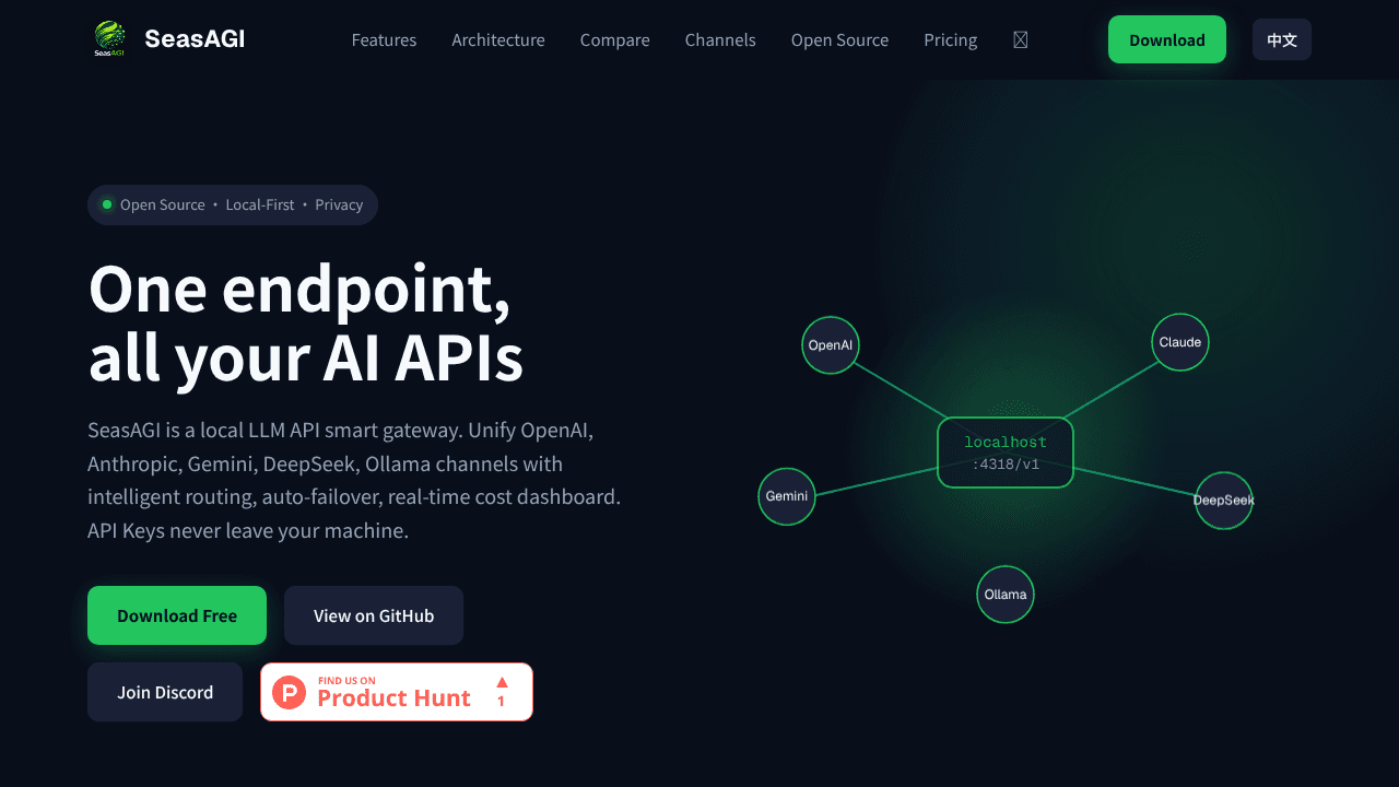 SeasAGI website screenshot