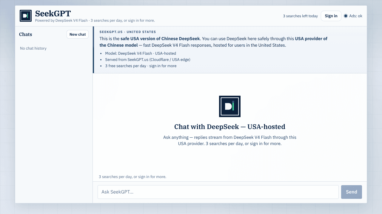 SeekGPT website screenshot
