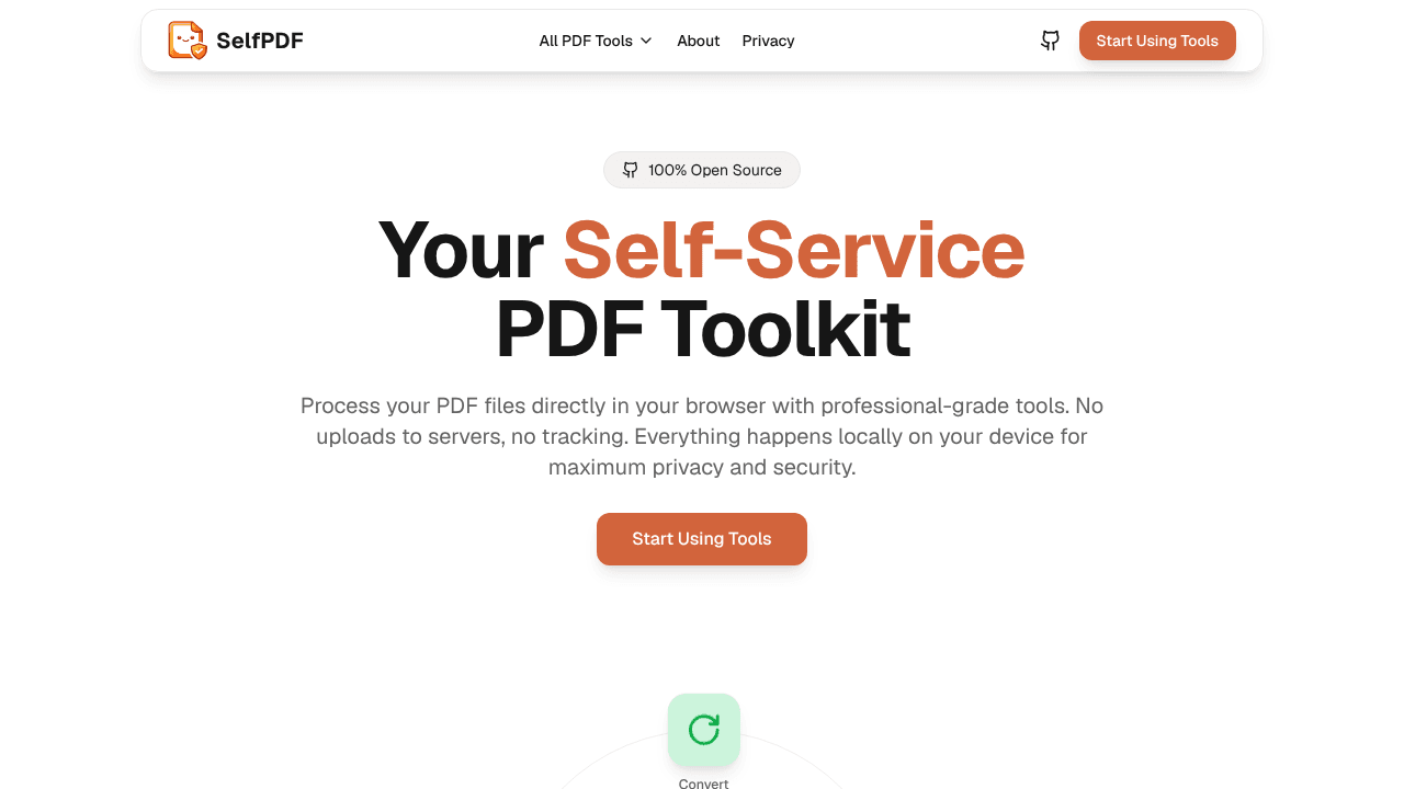 SelfPDF website screenshot