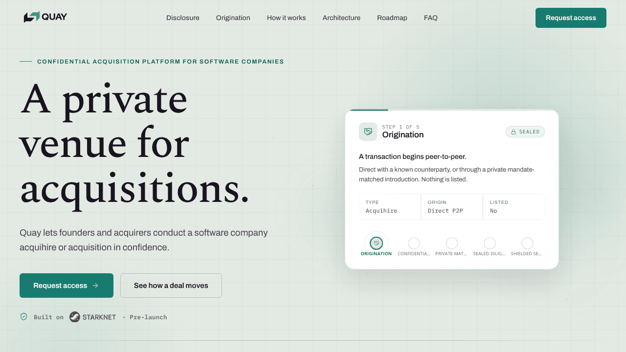 Sell or Buy company privately? website screenshot
